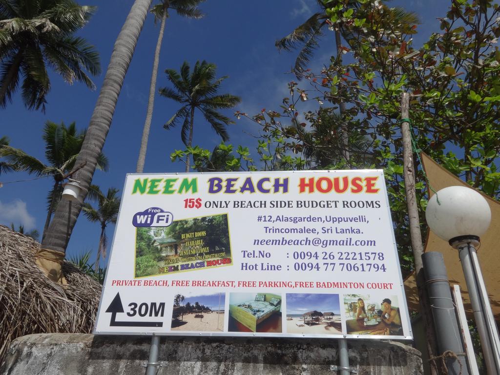 Neem Beach House Trincomalee Dış mekan fotoğraf